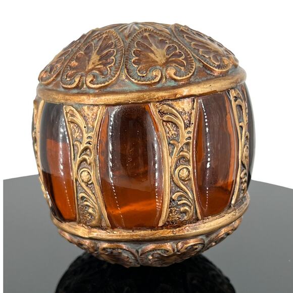 Montefiori Amber Gold Decorative Orb Ball - Picture 1 of 6